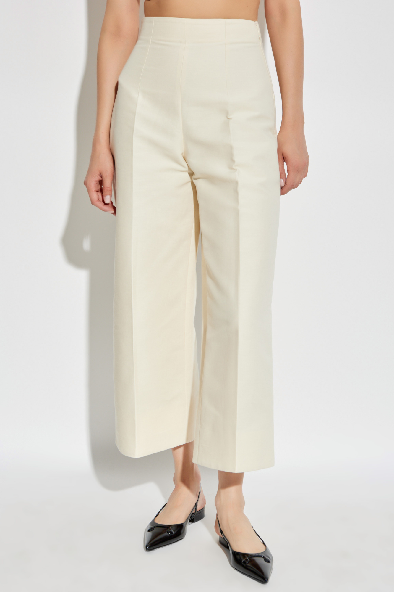 パンツ MARNI Woman Pants White PAMA0390X0UTN903 00W03 Marni Outlet: pants in cotton blend - White | Marni pants